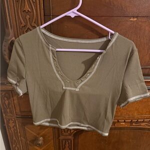 Olive Green Women's Top